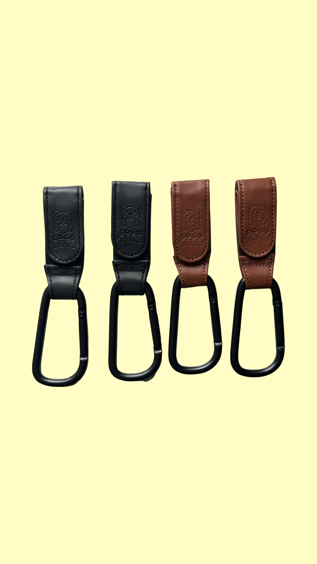 GoGo Tots Universal Stroller Hooks – Hands-Free Hooks for Diaper Bags, Shopping & Travel