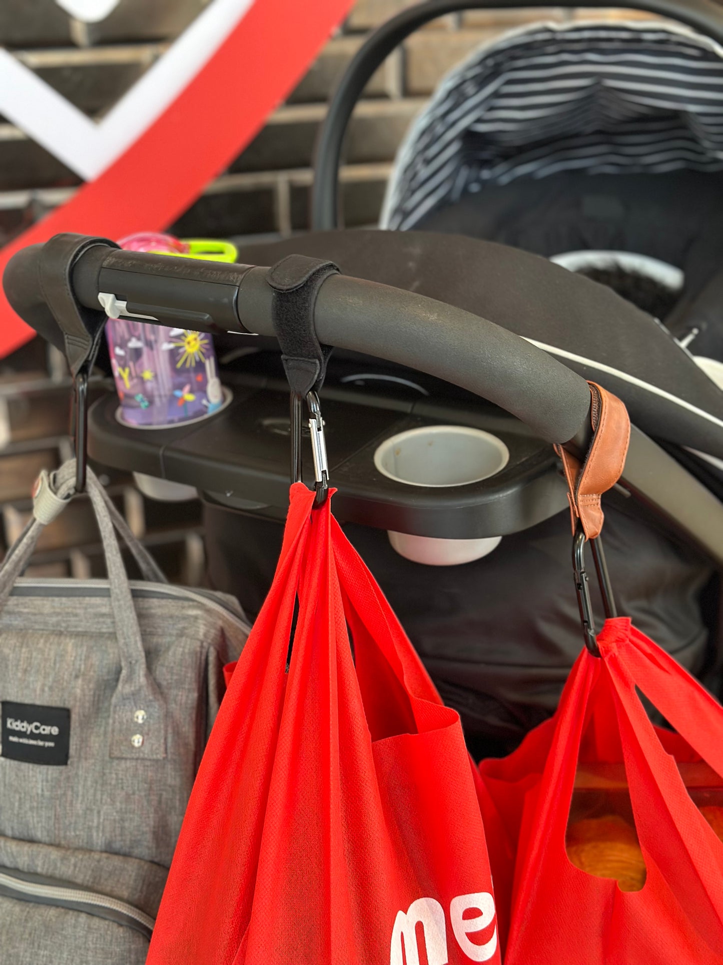 GoGo Tots Universal Stroller Hooks – Hands-Free Hooks for Diaper Bags, Shopping & Travel