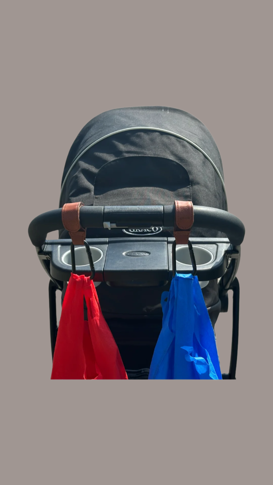 Stroller Hooks - Brown
