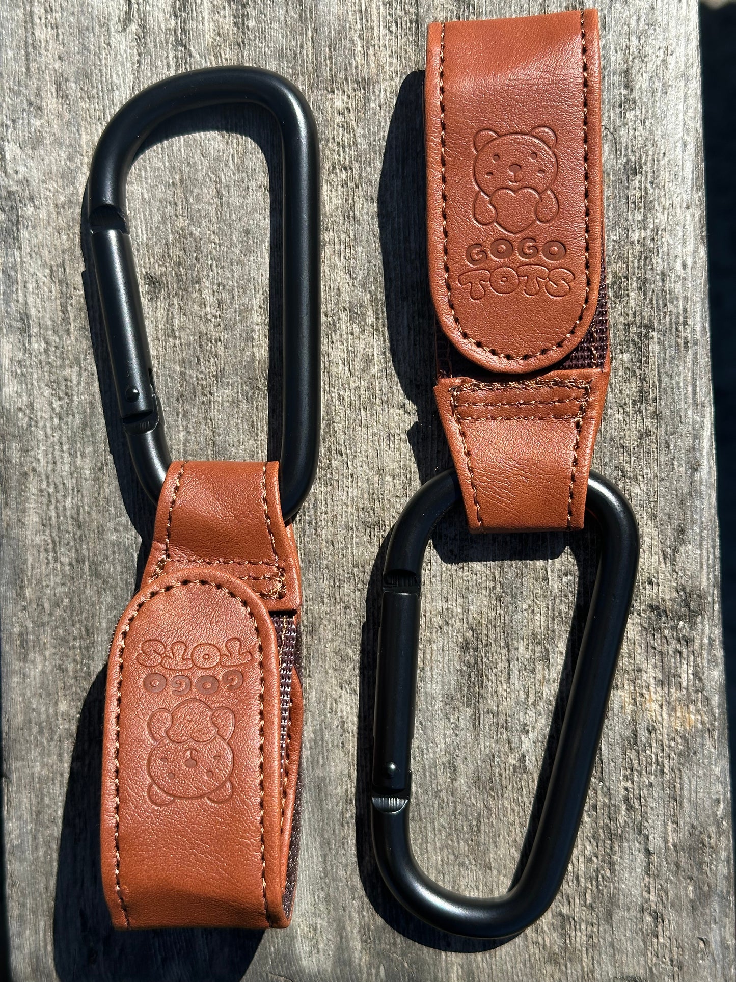 Stroller Hooks - Brown