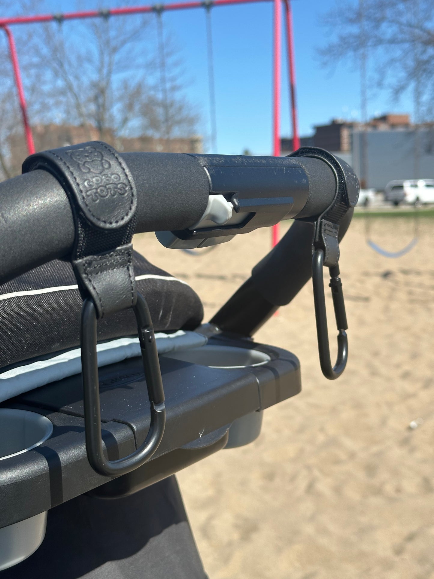 GoGo Tots Universal Stroller Hooks – Hands-Free Hooks for Diaper Bags, Shopping & Travel