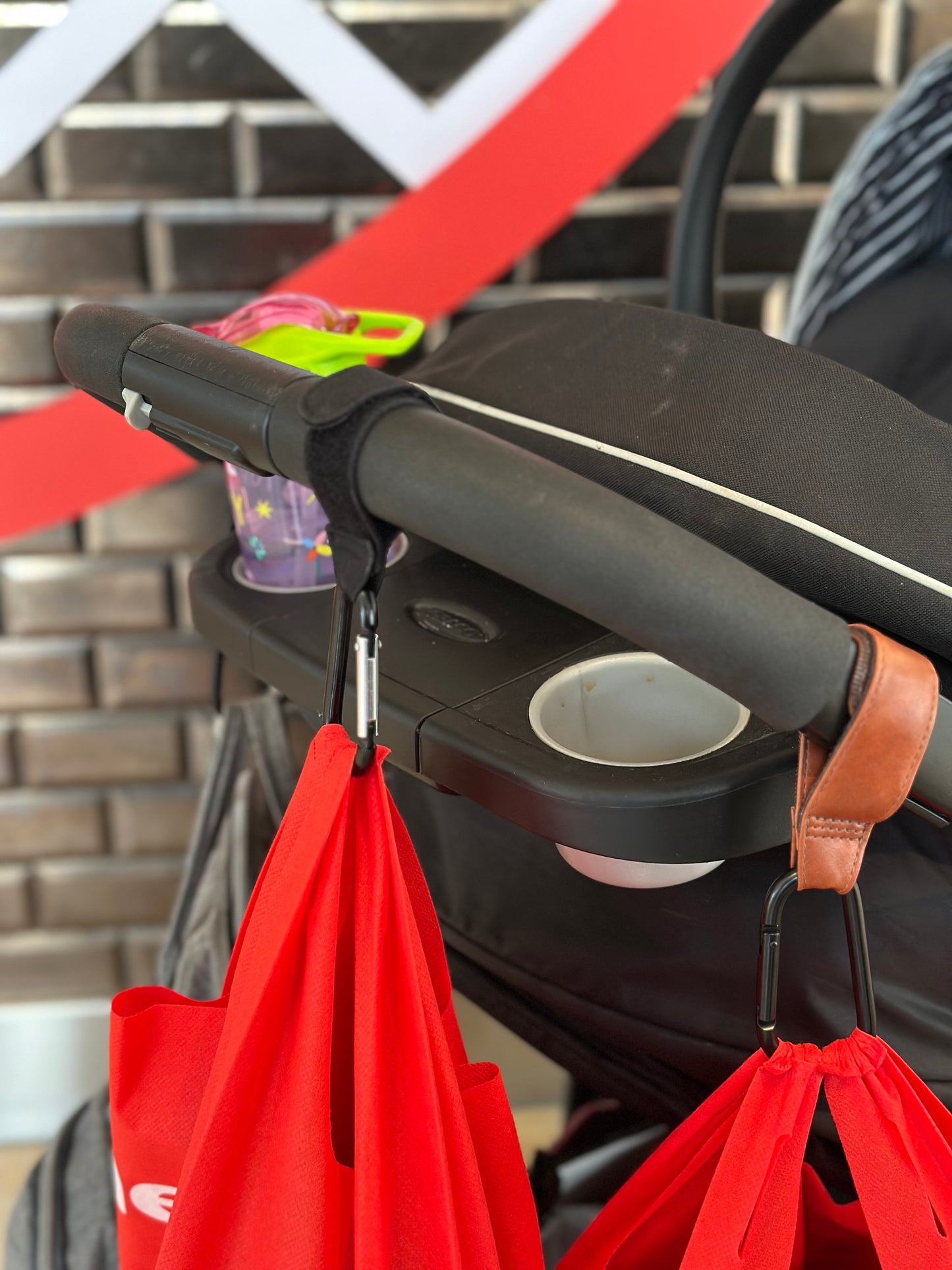 GoGo Tots Universal Stroller Hooks – Hands-Free Hooks for Diaper Bags, Shopping & Travel