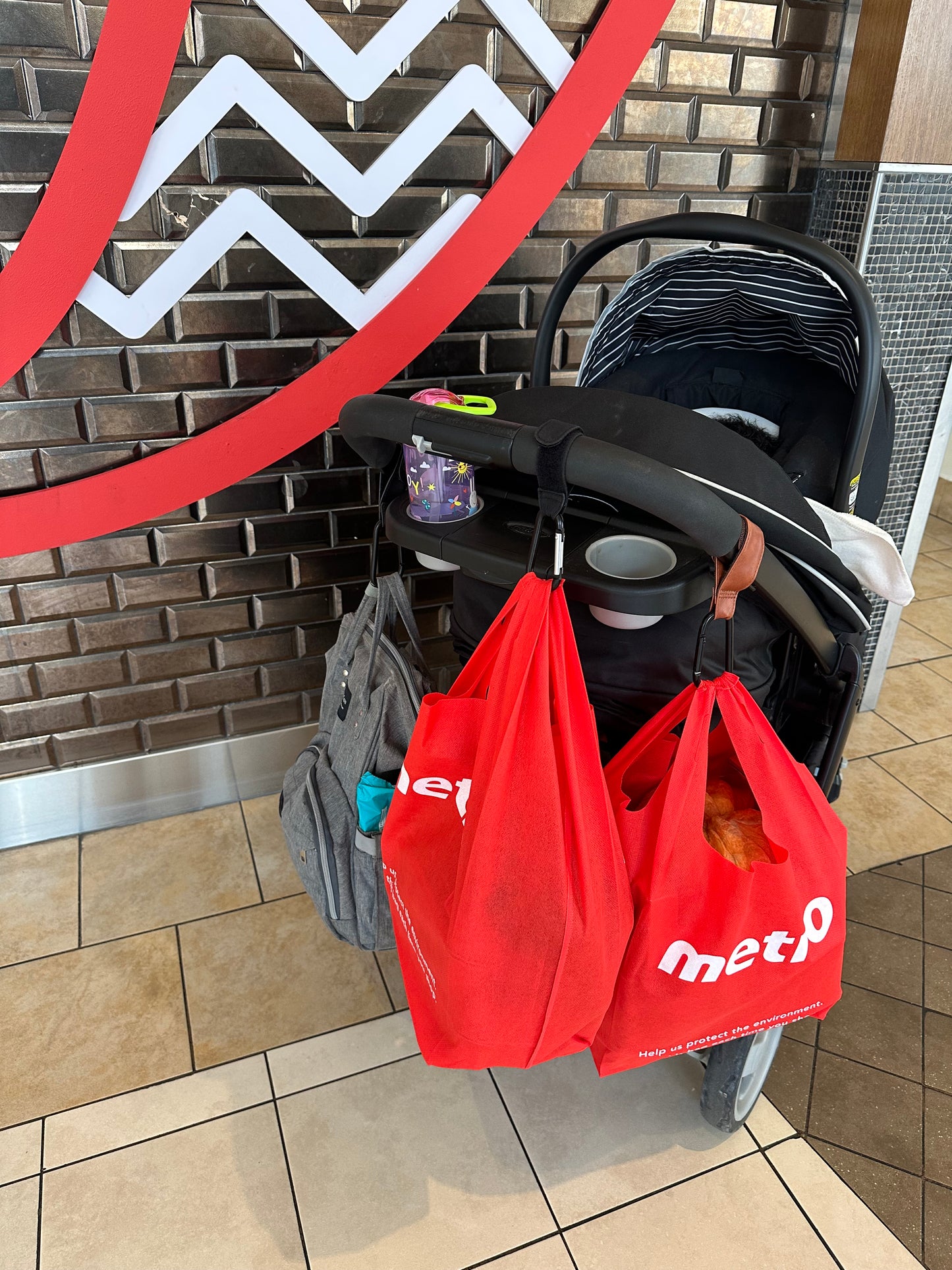 GoGo Tots Universal Stroller Hooks – Hands-Free Hooks for Diaper Bags, Shopping & Travel